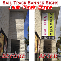 Sail Track Banner Jack Flash Signs